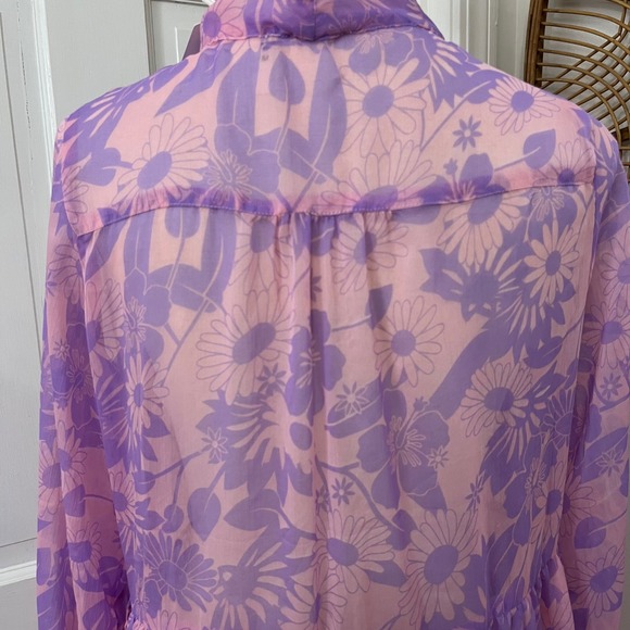 Lavender Floral Kimono - Picture 5 of 7
